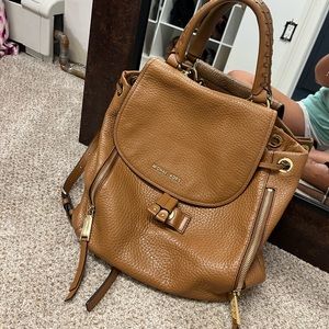 Brown Leather Michael Kors Backpack